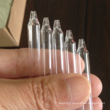 Pipettes en verre transparent Rubular 1 ml